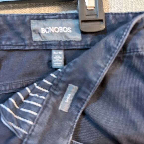 Bonobos Pants Men's 34X32 Blue Straight Corduroy 5 Pocket Slim - Picture 3 of 9